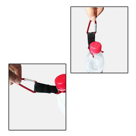 Uchwyt na butelkę wody z karabińczykiem - Klamra 25mm - EDC